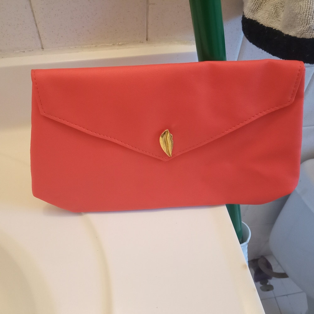 Peach Salmon Colored Hand Bag